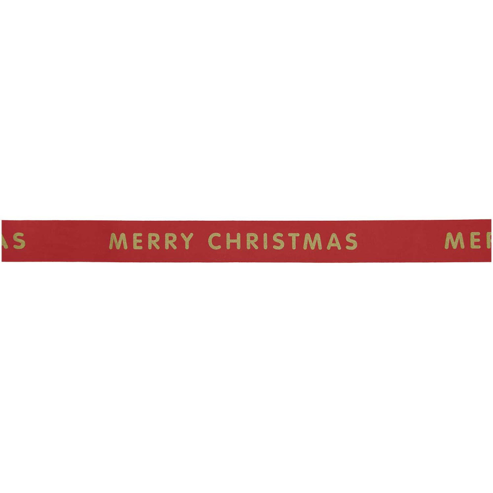 Wstążka taftowa, Merry Christmas - Paper Poetry - czerwona, 38 mm x 3 m