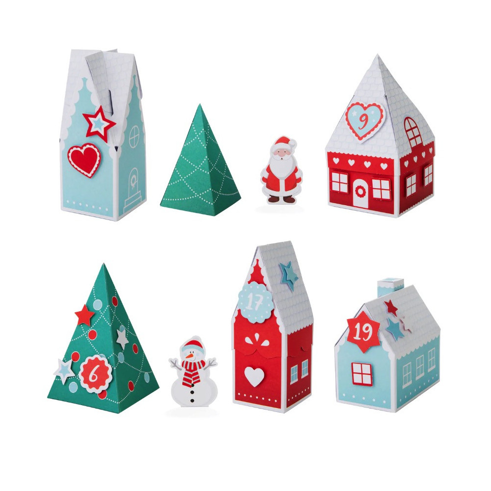 Advent DIY calendar, Houses - 24 pcs.