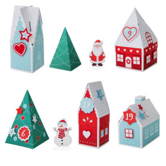 Advent DIY calendar, Houses - 24 pcs.
