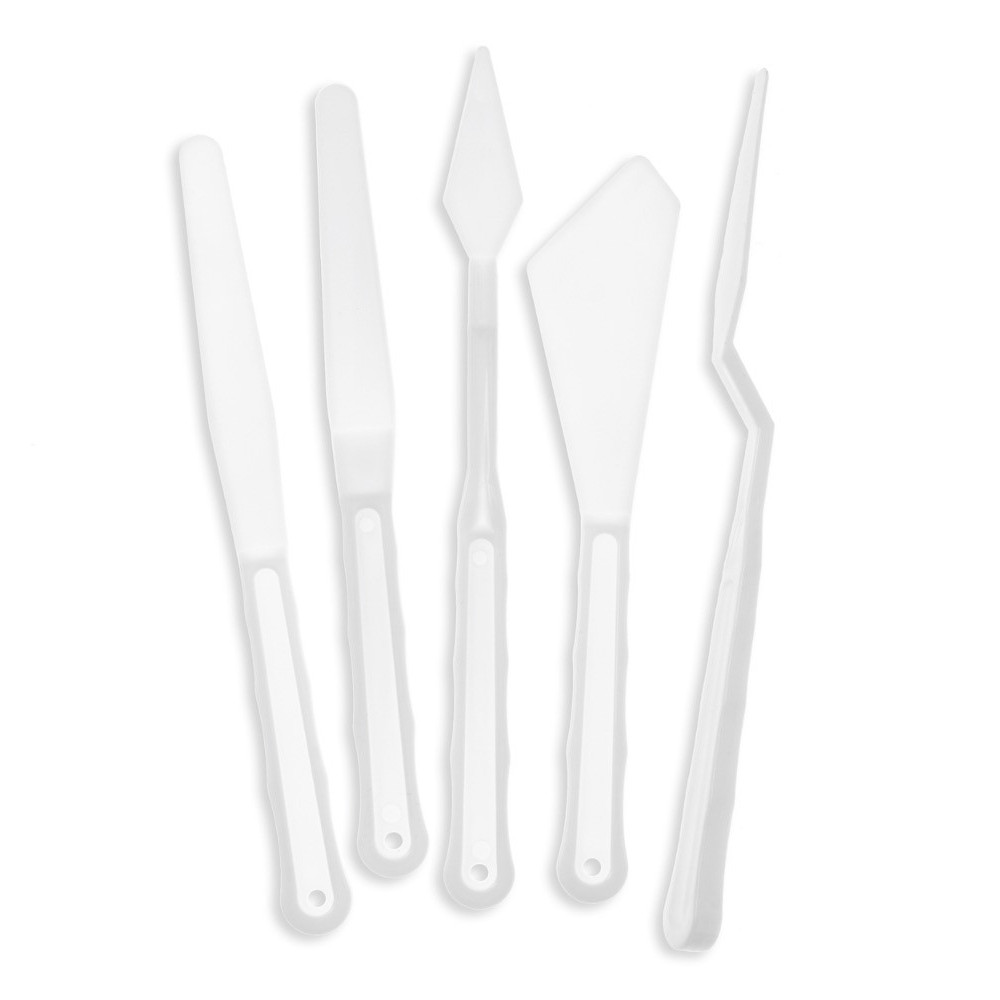 Zestaw plastikowych szpachelek malarskich - DpCraft - 5 szt.