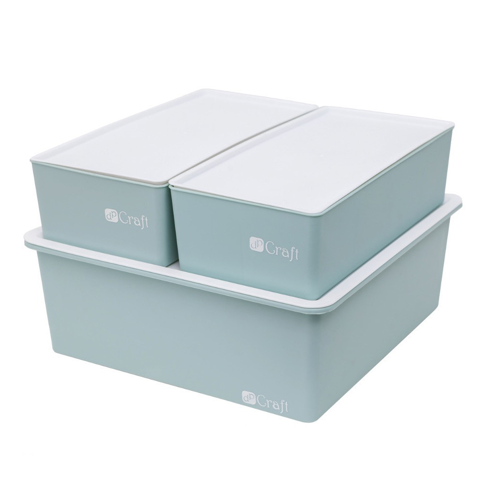 Set of organizers, storage boxes - DpCraft - mint, 3 pcs.
