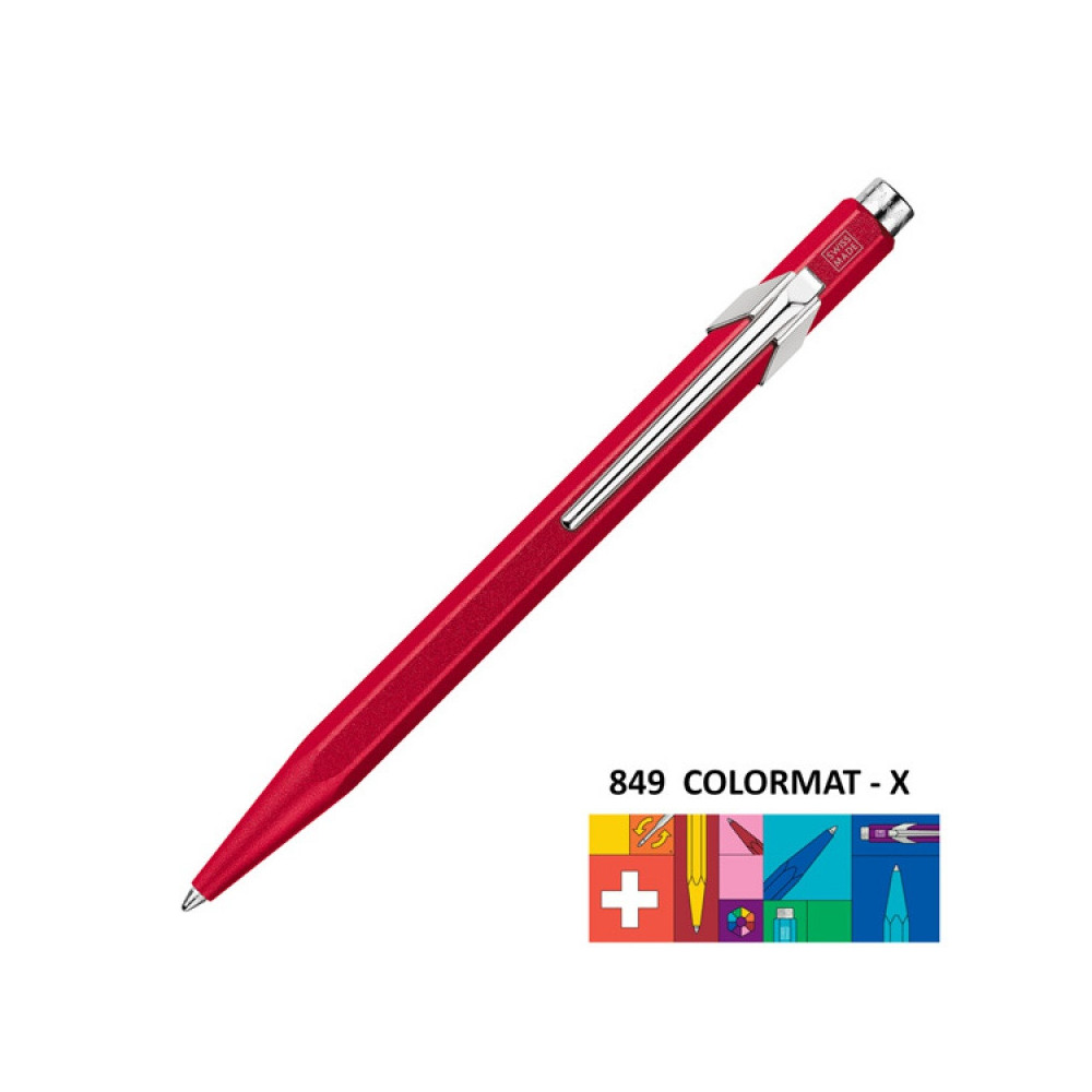 Długopis 849 Colormat-X z etui - Caran d'Ache - Red