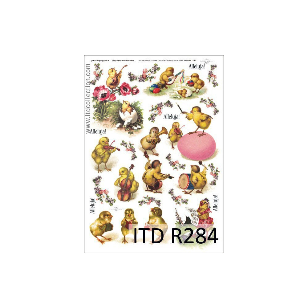 Decoupage paper A4 - ITD Collection - rice, R284