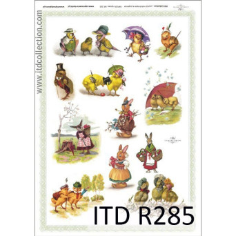 Papier do decoupage A4 - ITD Collection - ryżowy, R285