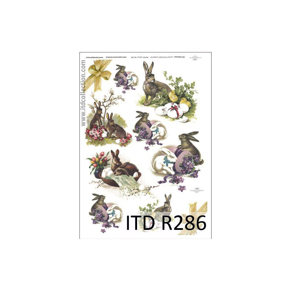 Decoupage paper A4 - ITD Collection - rice, R286