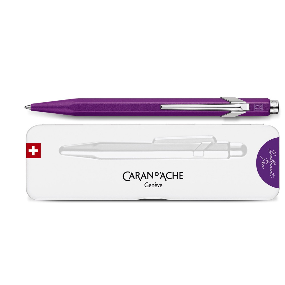 849 Colormat-X ballpoint pen with case - Caran d'Ache - Violet