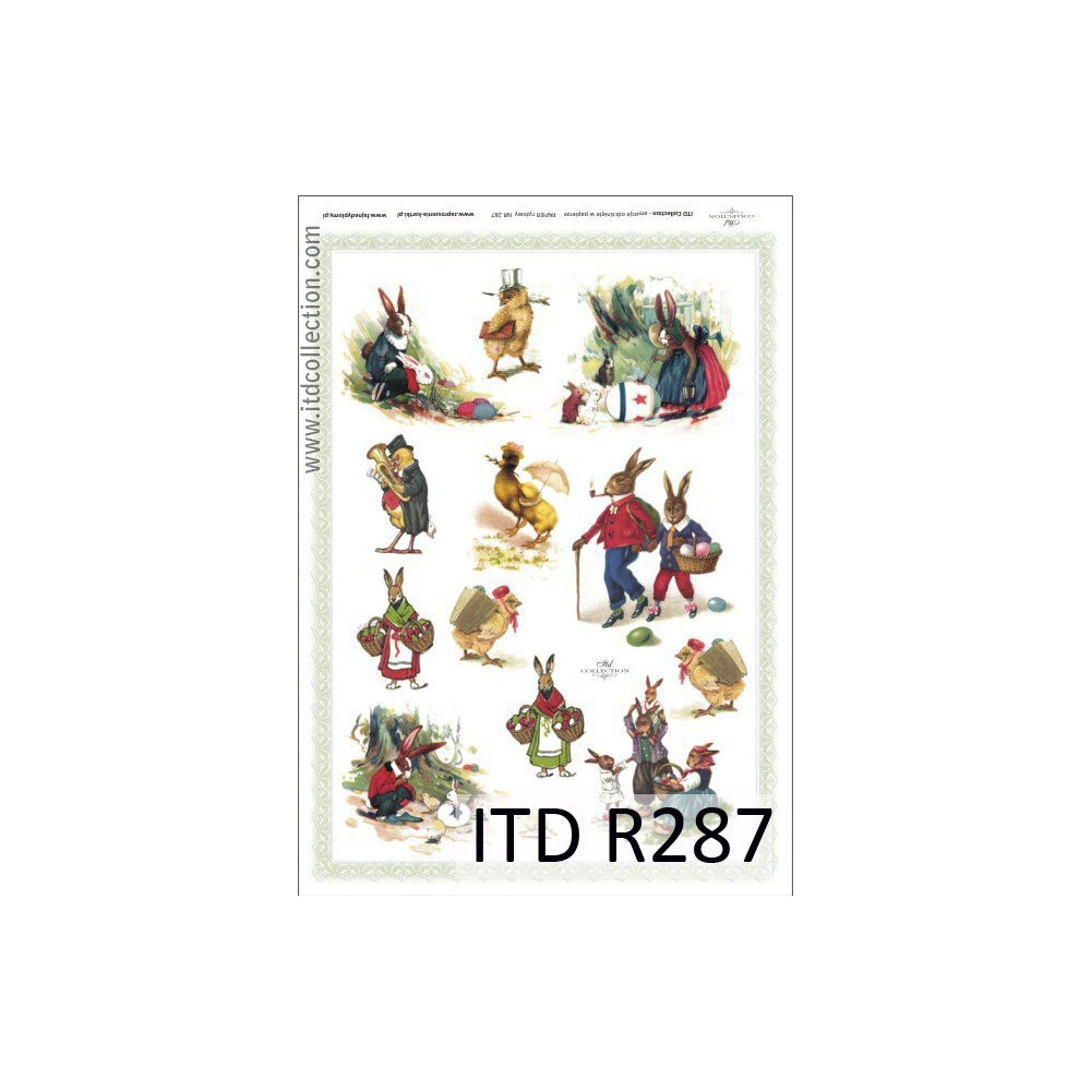 Papier do decoupage A4 - ITD Collection - ryżowy, R287