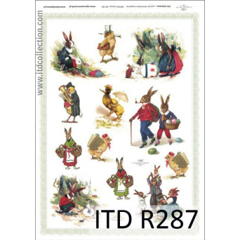Decoupage paper A4 - ITD Collection - rice, R287
