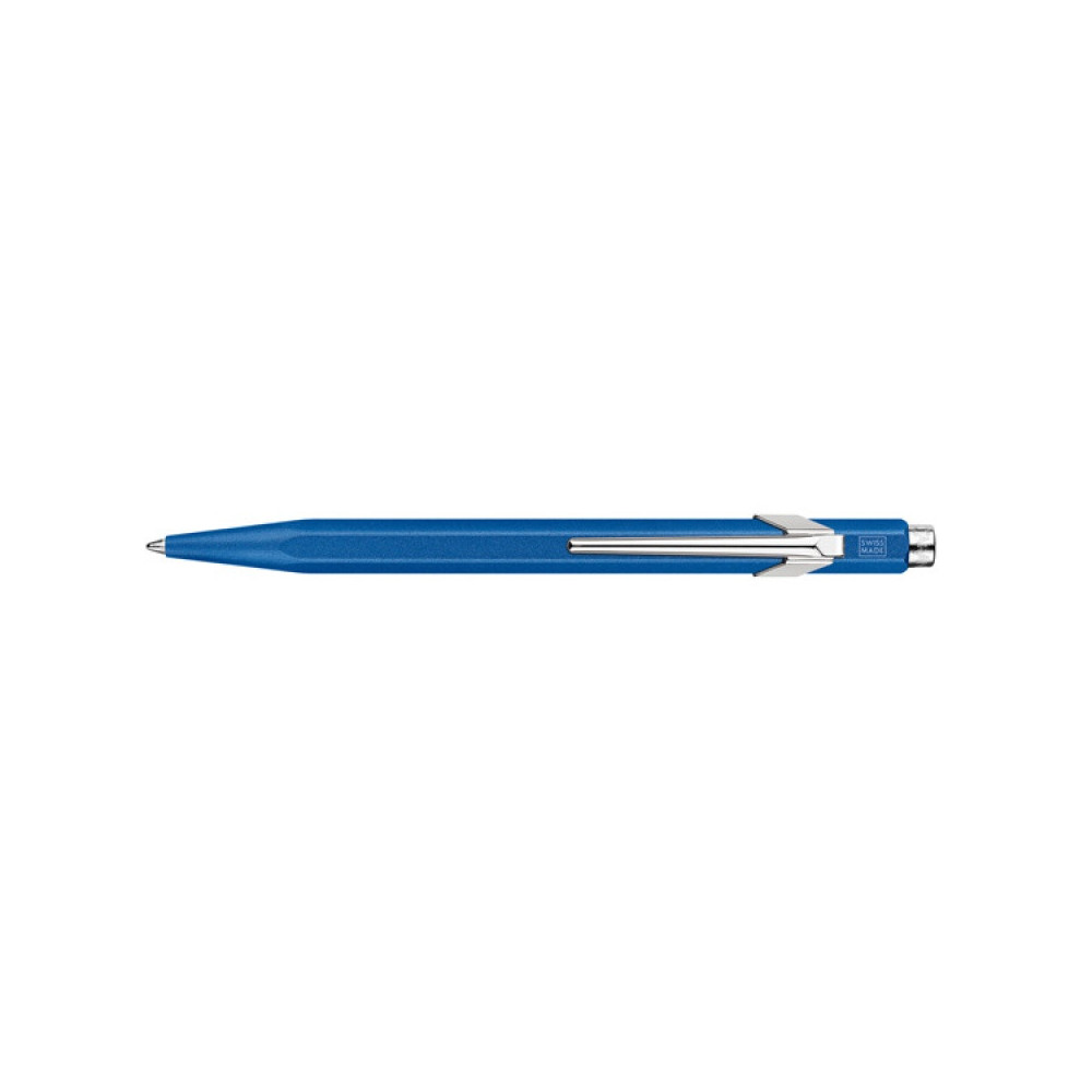 849 Colormat-X ballpoint pen with case - Caran d'Ache - Blue