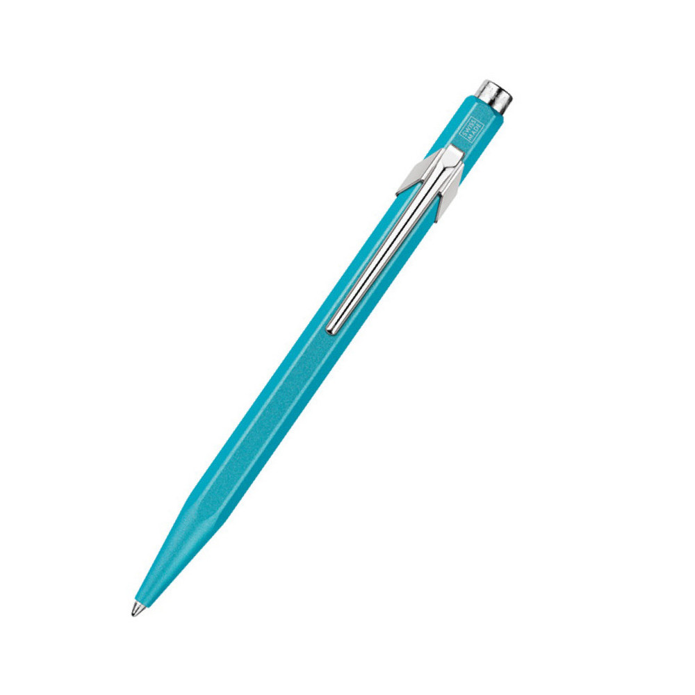 849 Colormat-X ballpoint pen with case - Caran d'Ache - Turquoise