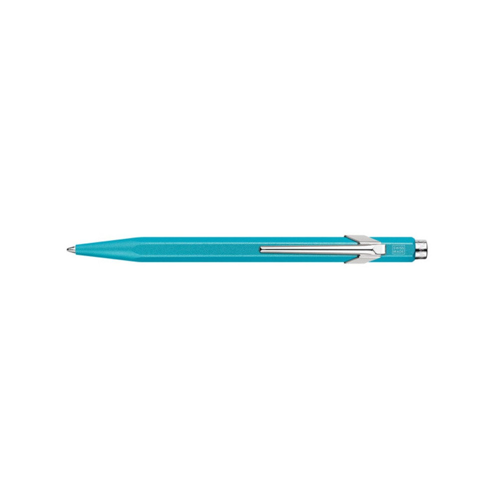 849 Colormat-X ballpoint pen with case - Caran d'Ache - Turquoise