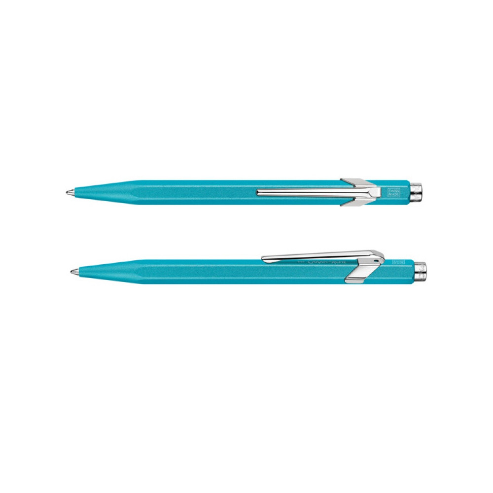 849 Colormat-X ballpoint pen with case - Caran d'Ache - Turquoise