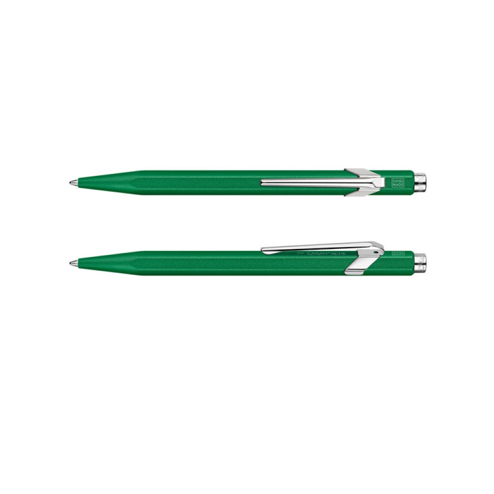 849 Colormat-X ballpoint pen with case - Caran d'Ache - Green