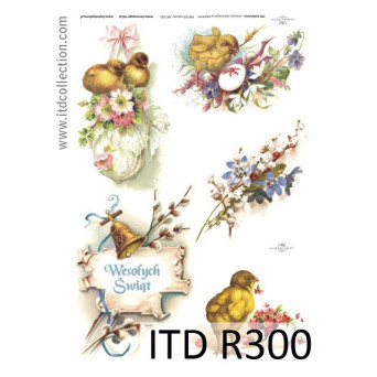 Decoupage paper A4 - ITD Collection - rice, R300