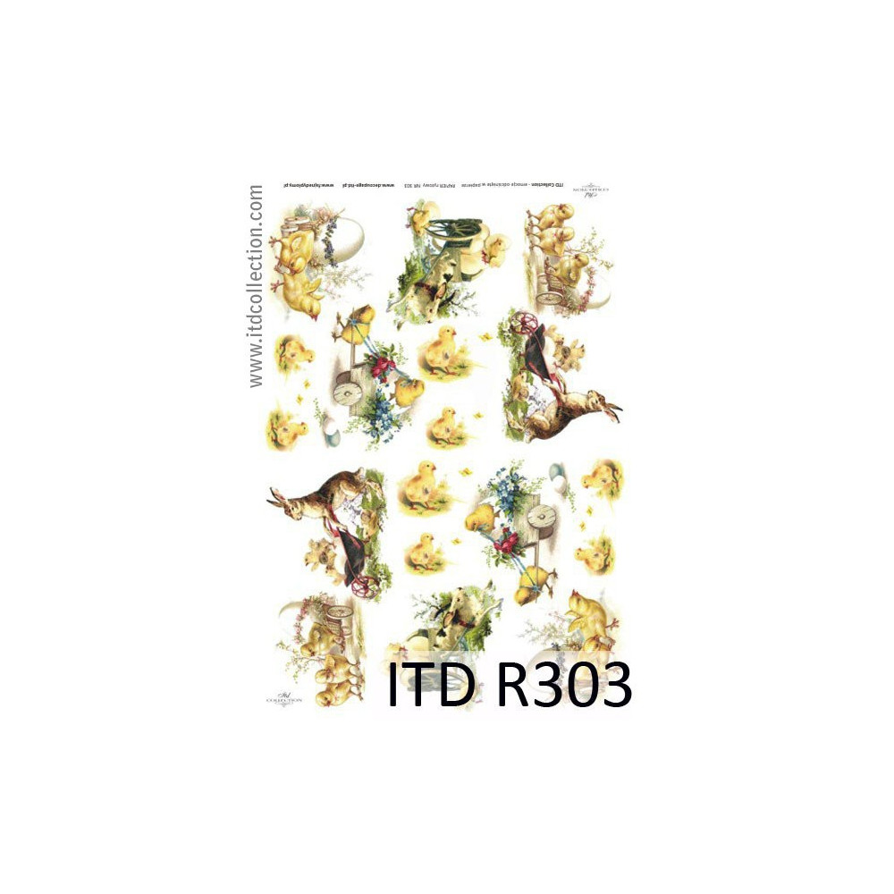 Decoupage paper A4 - ITD Collection - rice, R303