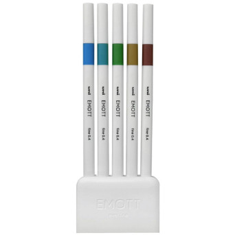Set of Emott fineliners No. 4 - Uni - 0,4 mm, 5 pcs.