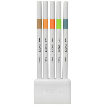 Set of Emott fineliners No. 6 - Uni - 0,4 mm, 5 pcs.