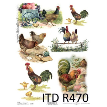 Decoupage paper A4 - ITD Collection - rice, R470