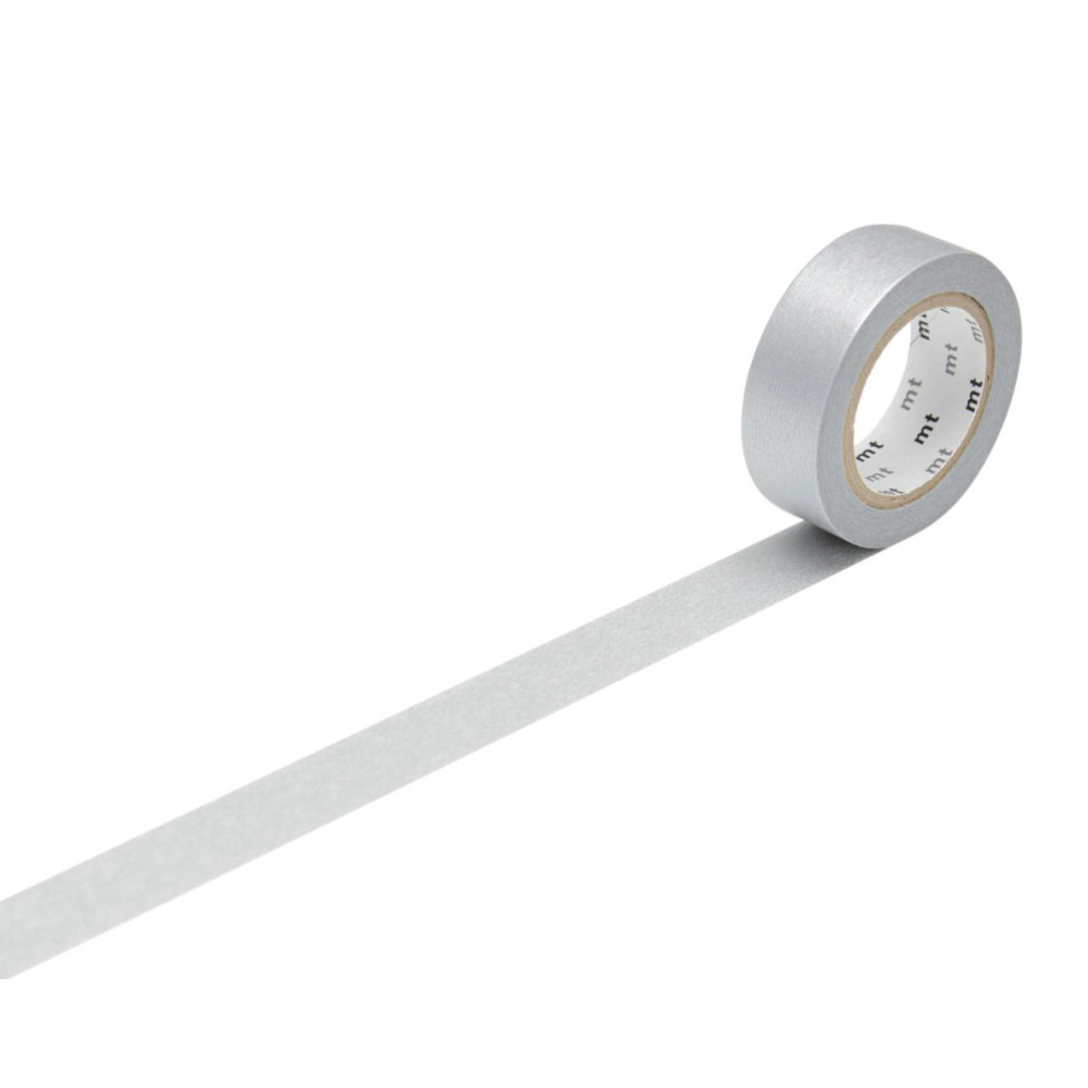 Taśma papierowa washi - MT Masking Tape - Silver, 7 m