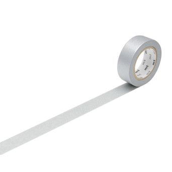 Taśma papierowa washi - MT Masking Tape - Silver, 7 m