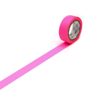 Taśma papierowa washi - MT Masking Tape - Shocking Pink, 7 m