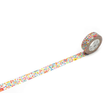 Taśma papierowa washi - MT Masking Tape - Mini Flower Garden, 7 m