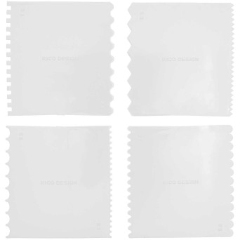 Set of effect painting scrapers - Rico Design - small 4 pcs.