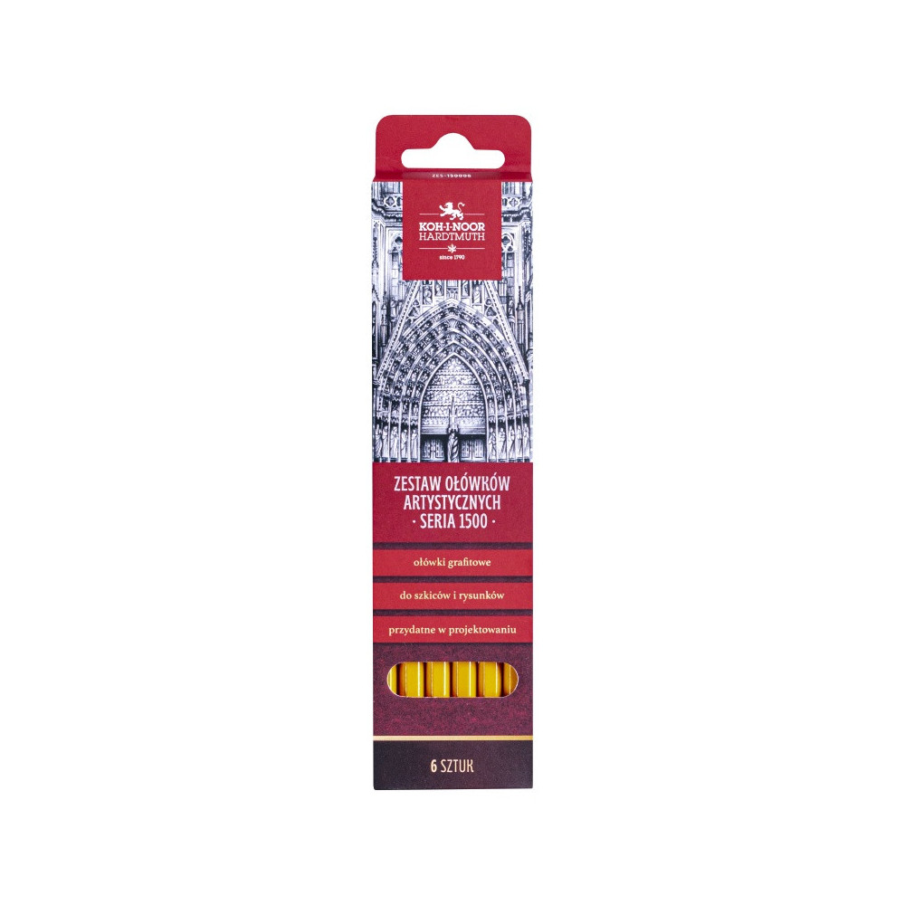 Set of graphite pencils, 1500 series - Koh-I-Noor - 6 pcs.