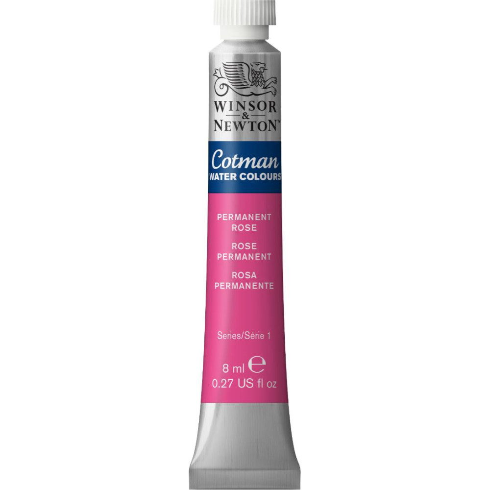 Cotman Watercolor Paint - Winsor & Newton - Permanent Rose, 8 ml