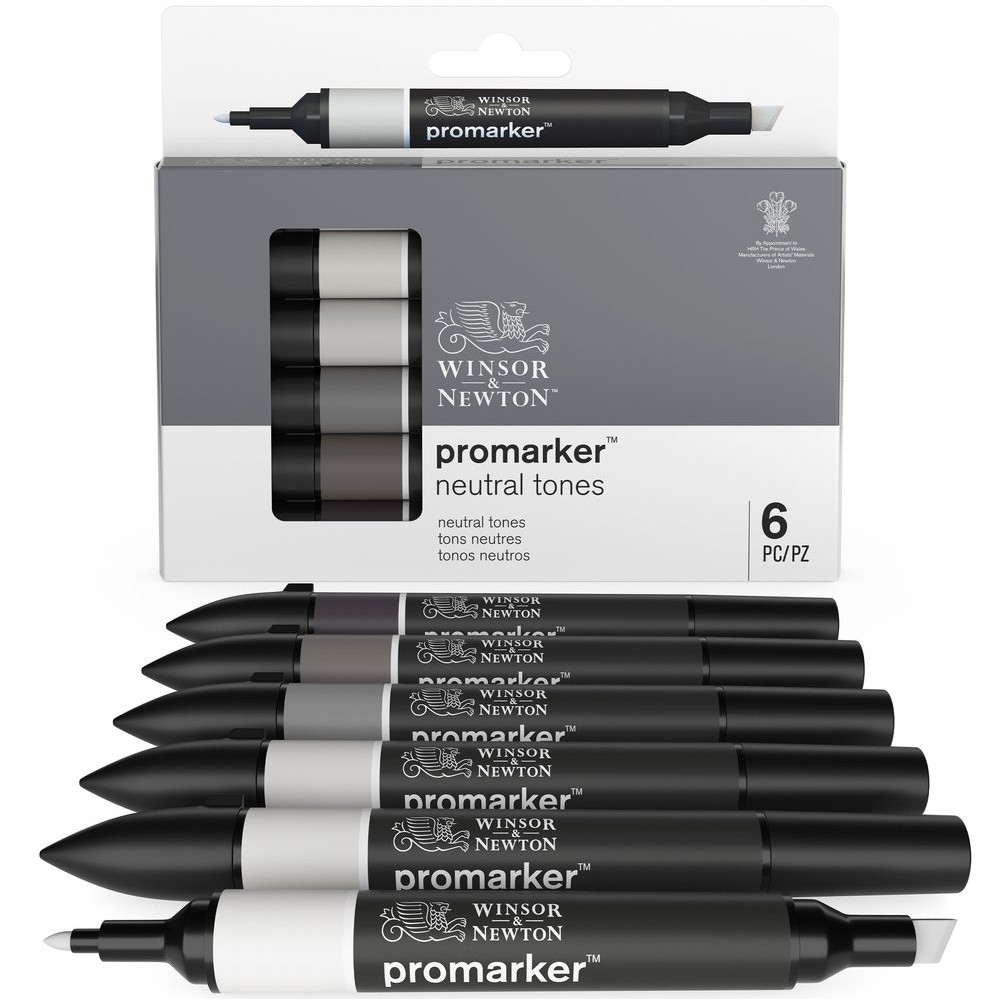 Zestaw Promarker - Winsor & Newton - Neutral Tones, 6 szt.