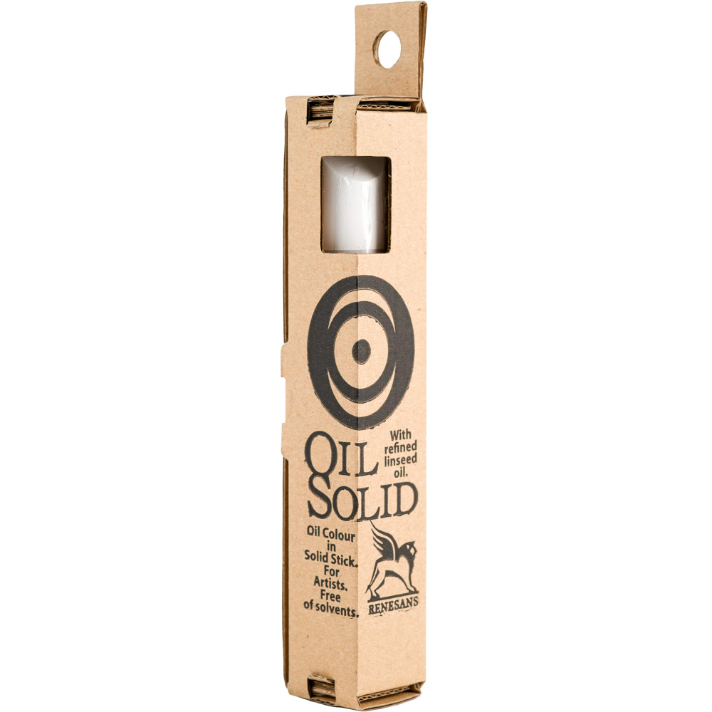 Oil Solid paint in solid stick - Renesans - 02, titanium white, 40 ml
