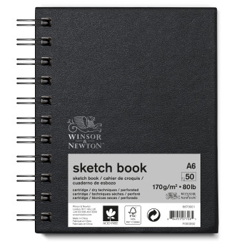 Szkicownik na spirali Sketch Book - Winsor & Newton - A6, 170g, 50 ark.