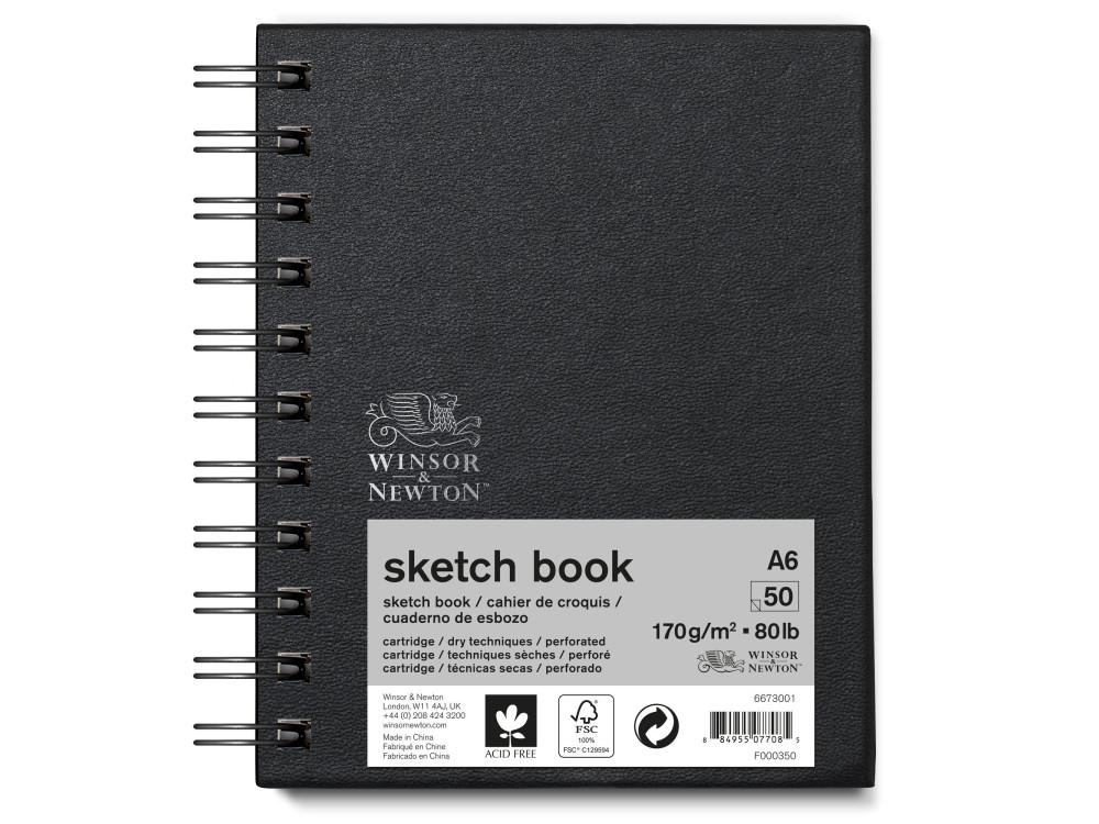 Szkicownik na spirali Sketch Book - Winsor & Newton - A6, 170g, 50 ark.