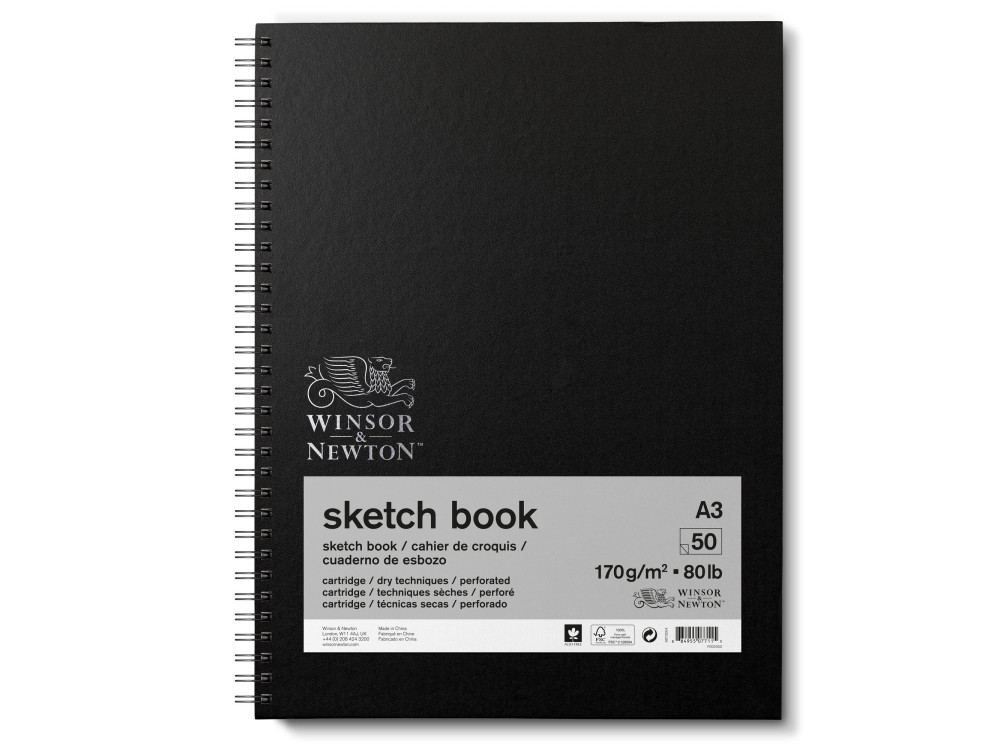 Szkicownik na spirali Sketch Book - Winsor & Newton - A3, 170g, 50 ark.