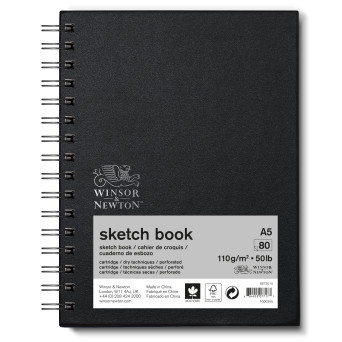 Szkicownik na spirali Sketch Book - Winsor & Newton - A5, 110g, 80 ark.