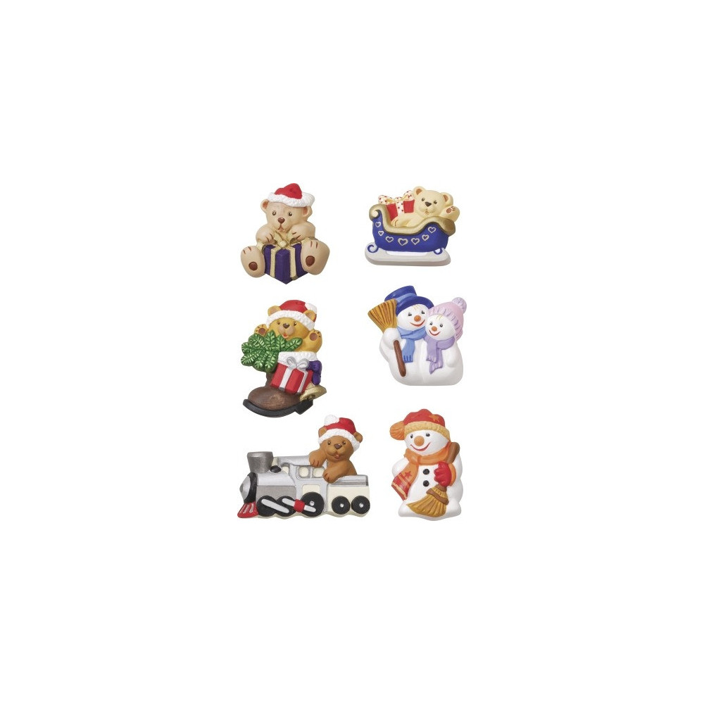 Set of molds for plaster casting - Knorr Prandell - Christmas toys, 6 pcs.
