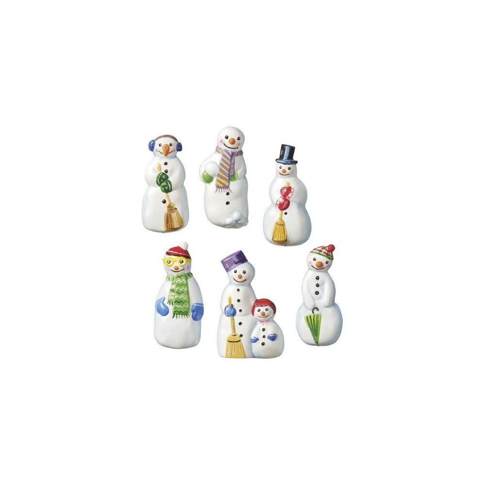 Set of molds for plaster casting - Knorr Prandell - Snowmen, 6 pcs.