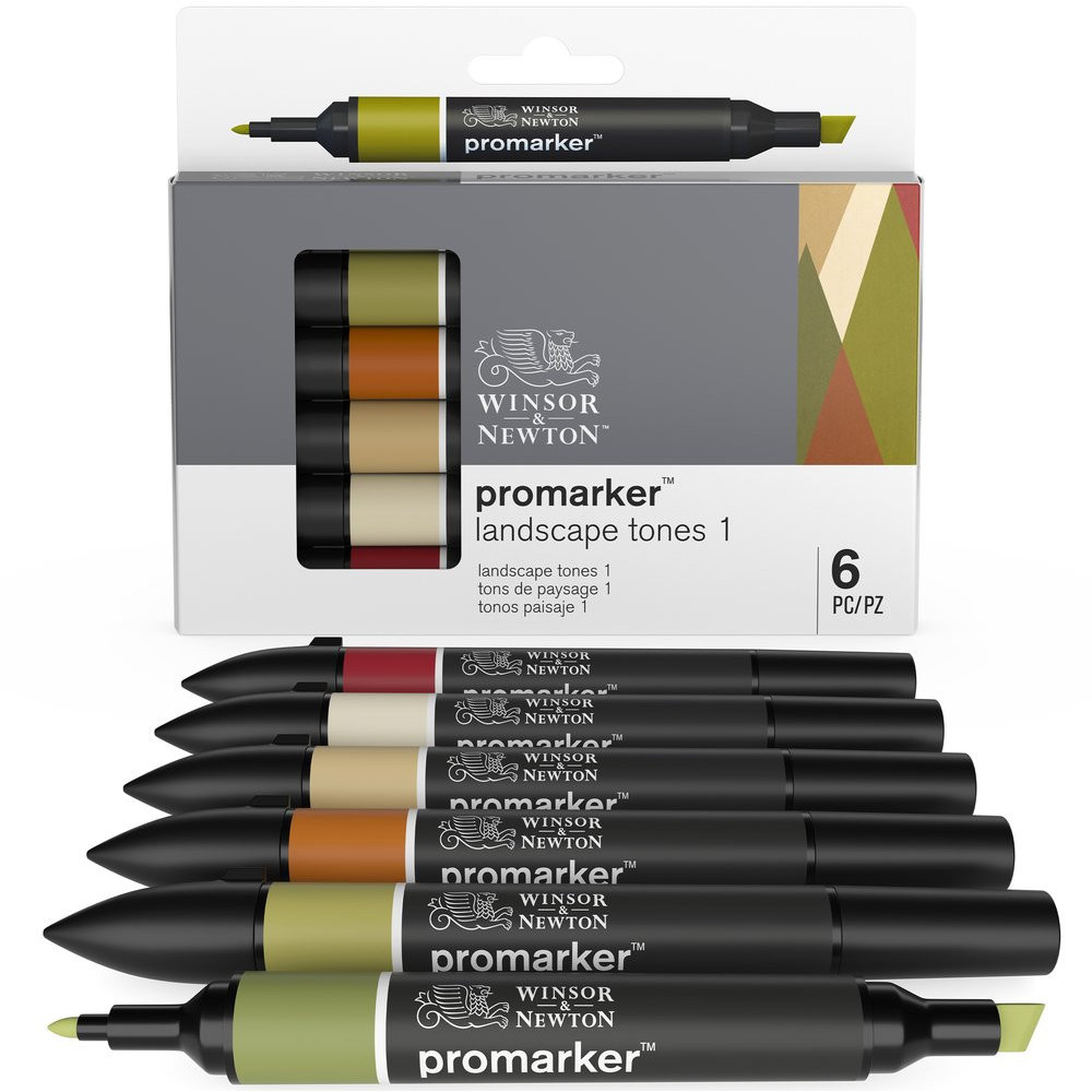 Zestaw Promarker - Winsor & Newton - Landscape Tones 1, 6 szt.