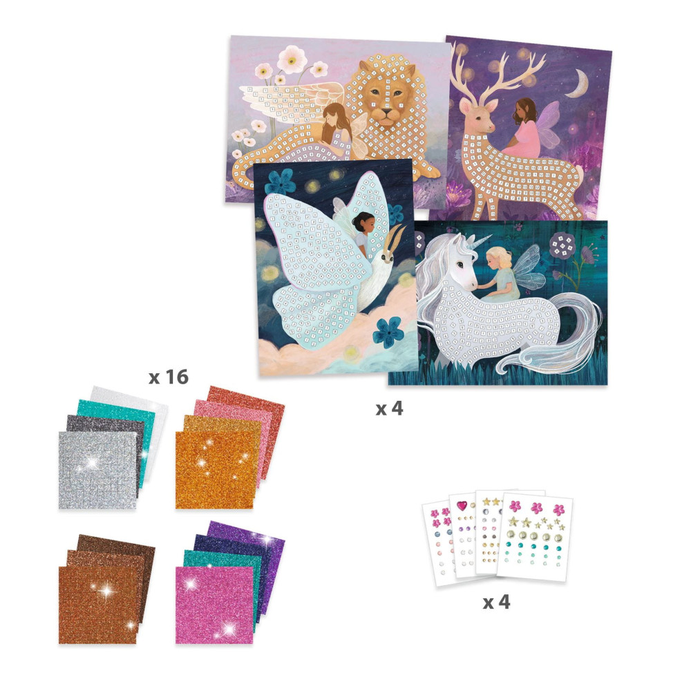 Art set for kids, mosaics - Djeco - magic world