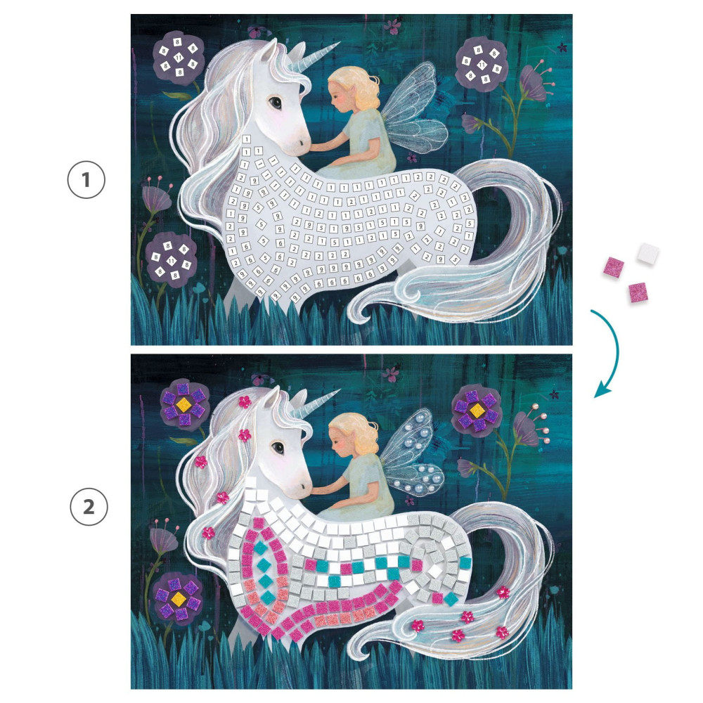 Art set for kids, mosaics - Djeco - magic world