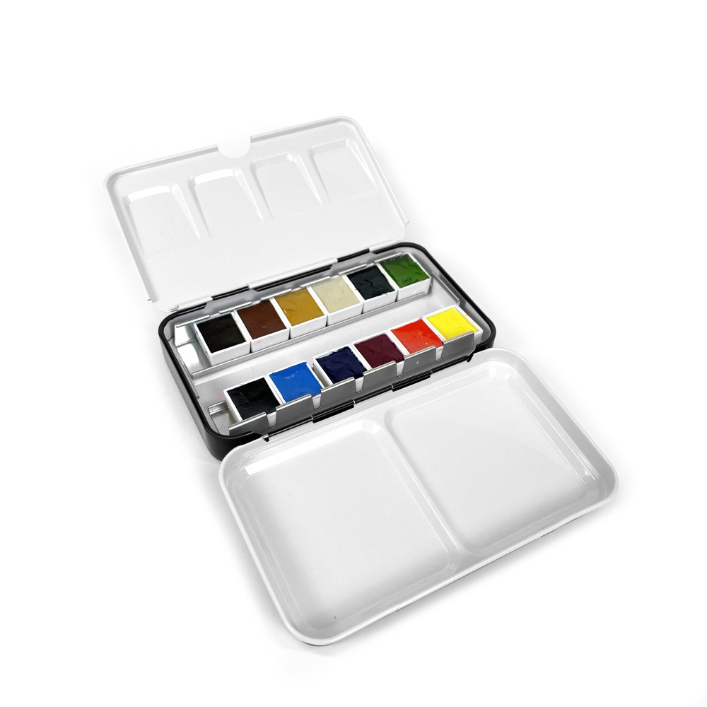 Set of Aquarius watercolor paints, Urban Sketchers - Roman Szmal - 12 colors
