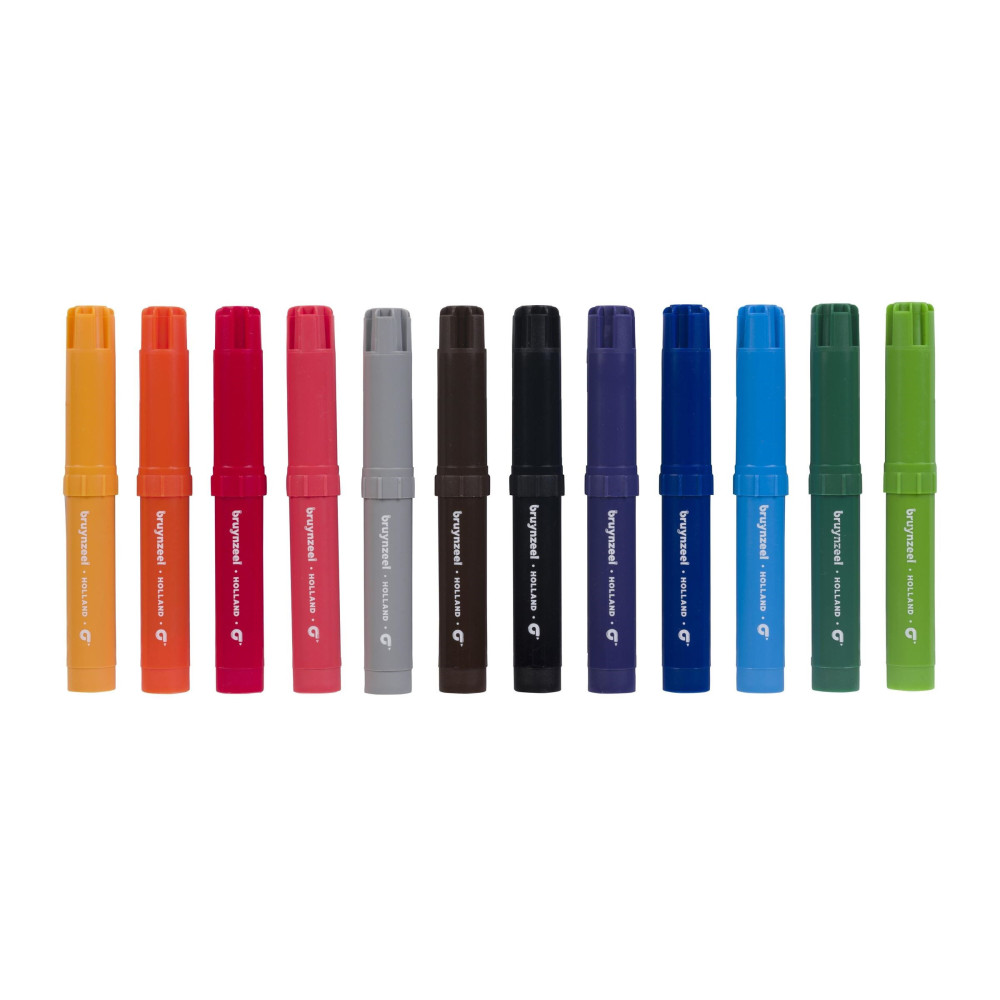 Set of Big Point Felt Tip pens for kids - Bruynzeel - 12 pcs.