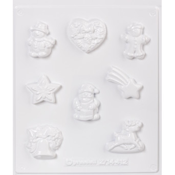 Set of molds for plaster casting - Knorr Prandell - Christmas themes, 8 pcs.