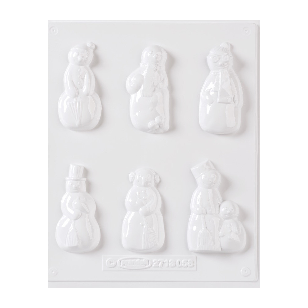 Set of molds for plaster casting - Knorr Prandell - Snowmen, 6 pcs.