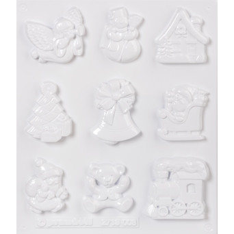 Set of molds for plaster casting - Knorr Prandell - Christmas, 9 pcs.
