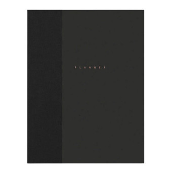 Classic undated planner - Papierniczeni - black, hard cover