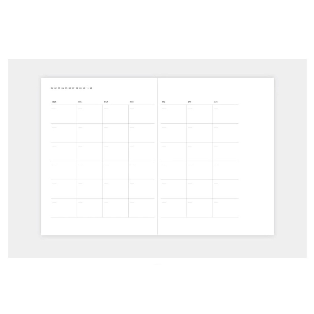 Classic undated planner - Papierniczeni - eucalyptus, hard cover