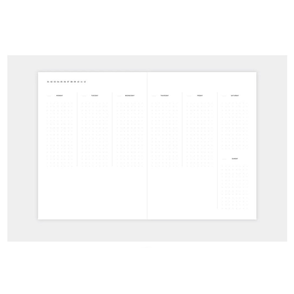 Classic undated planner - Papierniczeni - eucalyptus, hard cover