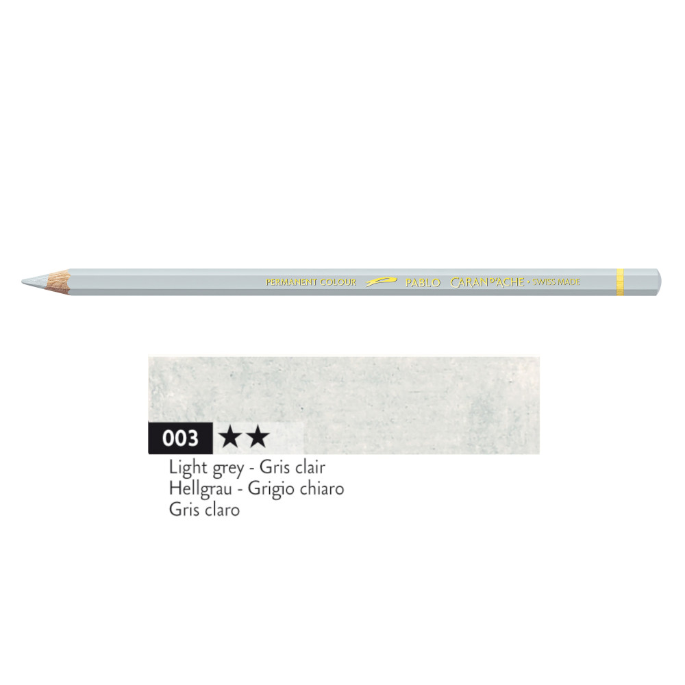 Pablo colored pencil - Caran d'Ache - 003, Light Grey