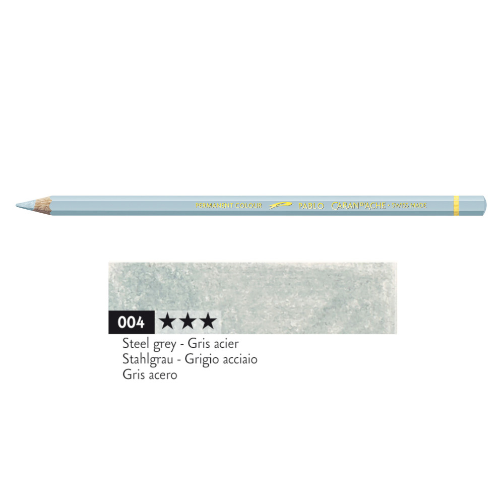 Pablo colored pencil - Caran d'Ache - 004, Steel Grey